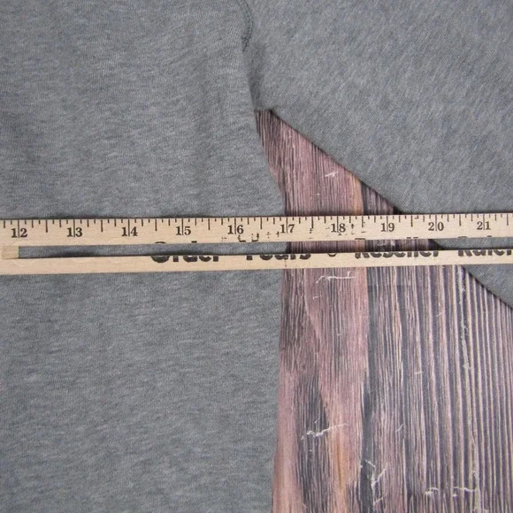 American Eagle Outfitters Hoodie Mens XS Gray Full Zip Fleece Vintage Fit Eagle - Picture 4 of 5